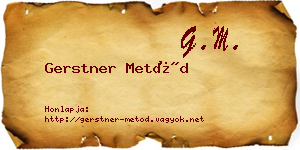 Gerstner Metód névjegykártya